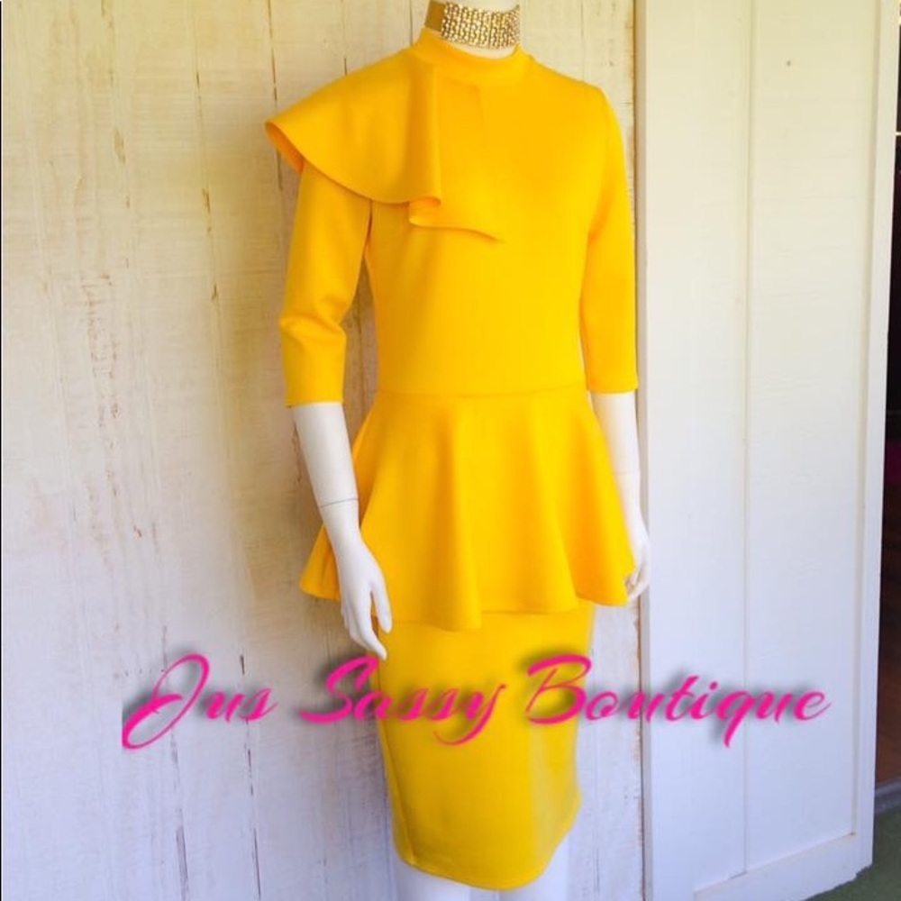 Women Fitted Ruffled Straight Dress